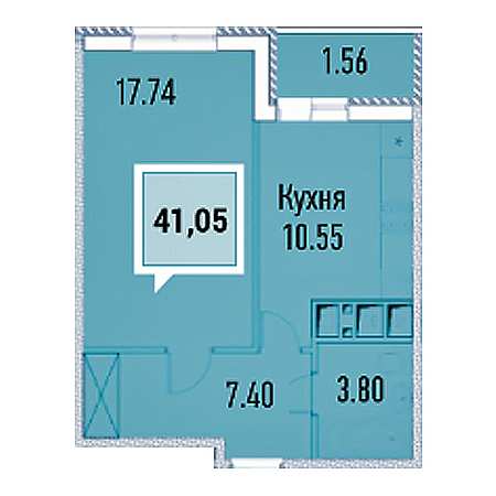 ЖК Империал 1 комнатная 41.05м2