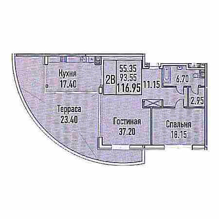 ЖК Империал Пентхаус 116.95м2