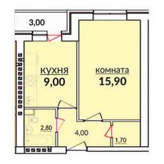 ЖК Подсолнухи 1 комнатная 36.40м2
