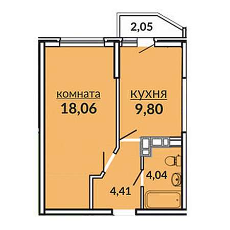 ЖК Видный 1 комнатная 38.36м2