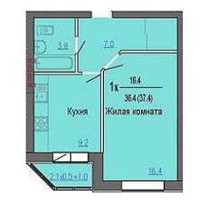 ЖК Прованс 1 комнатная 37.4м2