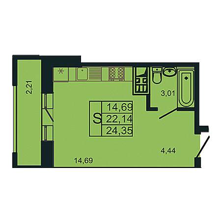 ЖК Арбатский Студия 24.35м2