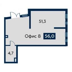 Коммерческое помещение 56.0 м2 в ЖК Квартет