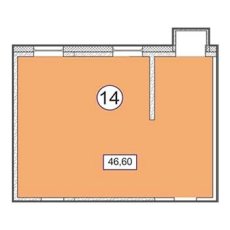 Коммерческое помещение ЖК Оникс 46.6м2