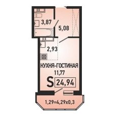 ЖК Панорама Студия 24.94м2