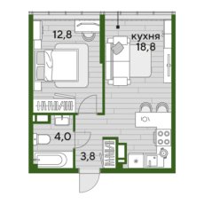 ЖК Догма-Парк 1 комнатная 39.4м2